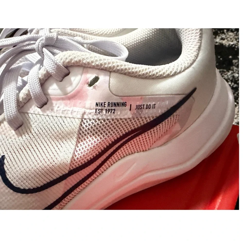 Nike Downshifter 12 Womens Running Shoes White Pink DX7885-100 Size 9 Balletcore